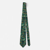 Jade Green en Bronze Organische Cirkels Necktie Stropdas (Voorkant)