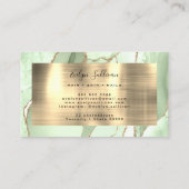 Jade Green en Gold Agaat Visitekaartje (Achterkant)