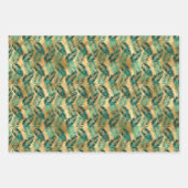 Jade Green en Gold Foil look Inpakpapier Vel (Voorkant 2)