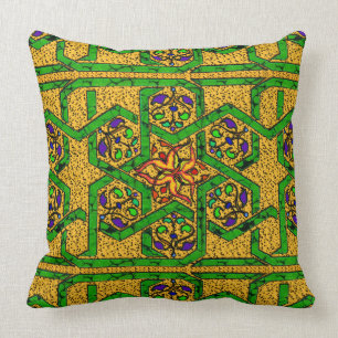 Jade Green en Gold knot werken Kussen