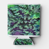 Jade Green en Paarse Camouflage Pattern Blikjeskoeler (Voorkant)