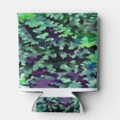 Jade Green en Paarse Camouflage Pattern Blikjeskoeler (Achterkant)