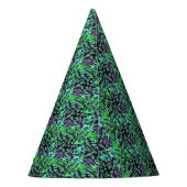 Jade Green en Paarse Camouflage Pattern Feesthoedjes (Achterkant)