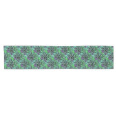 Jade Green en Paarse Camouflage Pattern Korte Tafelloper (Horizontaal)