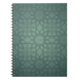 Jade Green Geometric Pattern Notitieboek