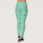 Jade Green Mandala Pattern Leggings (Achterkant)