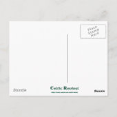 Jade Green Metal Celtic Knot Briefkaart (Achterkant)