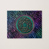 Jade Green Metal Celtic Knot Legpuzzel (Horizontaal)