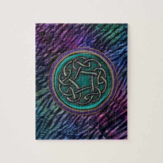 Jade Green Metal Celtic Knot Legpuzzel (Verticaal)