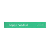 Jade Green Minimalist Vibrant Xmas Return Address (Individueel)