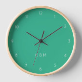Jade Green Monogram | Moderne minimale Initialen (Voorkant)