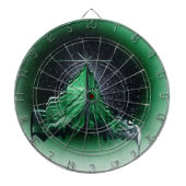 Jade Green Mountain Moon Dartbord (Voorkant)