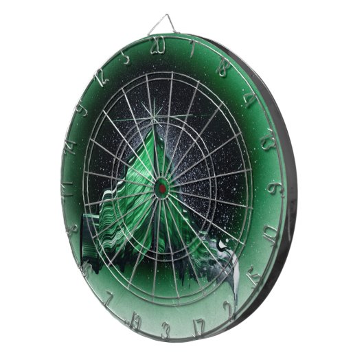 Jade Green Mountain Moon Dartbord (Voorkant Rechts)