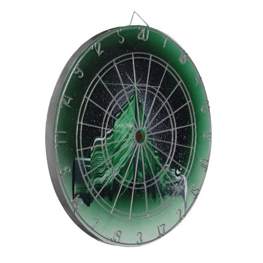 Jade Green Mountain Moon Dartbord (Voorkant Links)