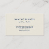 Jade Green Navy Blue Geometric Visitekaartje (Achterkant)