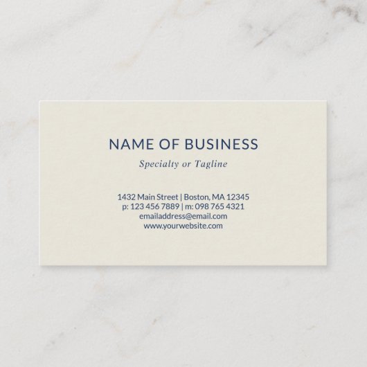 Jade Green Navy Blue Geometric Visitekaartje (Achterkant)