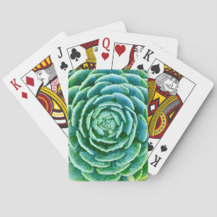 Jade Green Succulent Speelkaarten