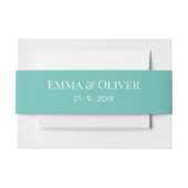 Jade green uitnodigingen wikkel (Voorkant Voorbeeld)