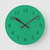 Jade Green Wall Clock Ronde Klok (Voorkant)