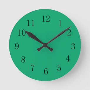 Jade Green Wall Clock Ronde Klok