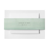 Jade Green Waterverf Personalized Wedding Uitnodigingen Wikkel (Voorkant Voorbeeld)