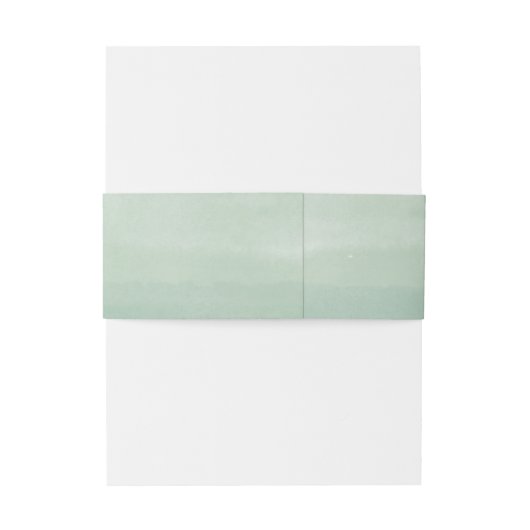 Jade Green Waterverf Personalized Wedding Uitnodigingen Wikkel (Achterkant Voorbeeld)