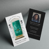 Jade Green Waterverf Vooraan van Real Estate Agent Visitekaartje