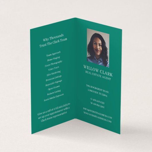 Jade Green Waterverf Voordeur Foto's en diensten Visitekaartje (Binnen)