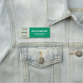 Jade Green White Business Logo Naam medewerker Tit Naamplaatje (In situ)