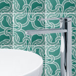 Jade Green White Keltic Knot Seamless Pattern Tile Tegeltje<br><div class="desc">Elegant Celtic knot naadloos patroon om een spirituele aanraking aan uw huis toe te voegen.</div>