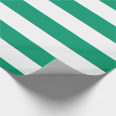 Jade Green, Wit XL Stripes Patroon Cadeaupapier (Hoek)