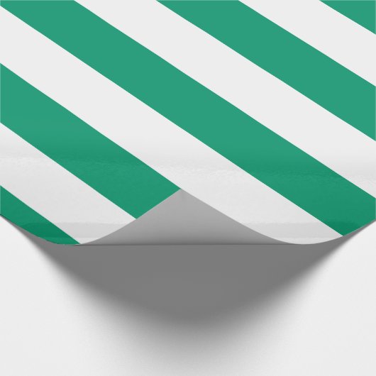 Jade Green, Wit XL Stripes Patroon Cadeaupapier (Hoek)