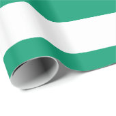 Jade Green, Wit XL Stripes Patroon Cadeaupapier (Rol Hoek)