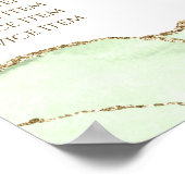 Jade groen prijslijst Poster (Hoek)