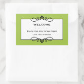 Jade groen smeedijzeren lijst uit de stad geschenk rechthoekige sticker (Tas)