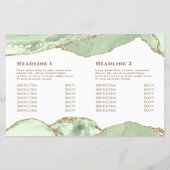 Jade groene agaat bifold brochure (Achterkant)