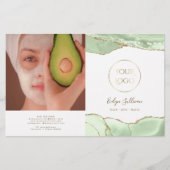 Jade groene agaat bifold brochure (Voorkant)