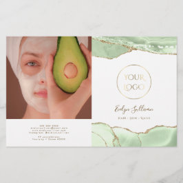 Jade groene agaat bifold brochure