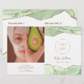 Jade groene agaat bifold brochure (Voorkant / Achterkant)