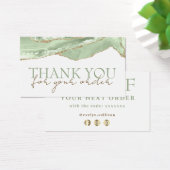 Jade groene agaat dank u kortingskaart visitekaartje (Bureau)