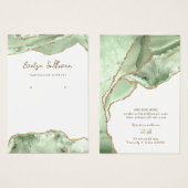 Jade groene agaat sieraden display kaart (Voorkant /achterkant)