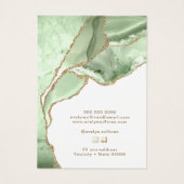 Jade groene agaat sieraden display kaart (Achterkant)