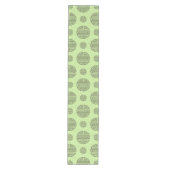 Jade Groene Chinese Shou Levensduur Karakter Medium Tafelloper (Voorkant)