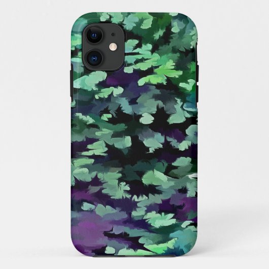 Jade Groene en Paarse Camouflagepatroon Case-Mate iPhone Case (Achterkant)