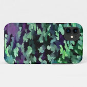 Jade Groene en Paarse Camouflagepatroon Case-Mate iPhone Case (Achterkant (horizontaal))