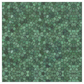 Jade Groene Kasseien Patchwork Terrazzo Patroon Stof (Close Up)