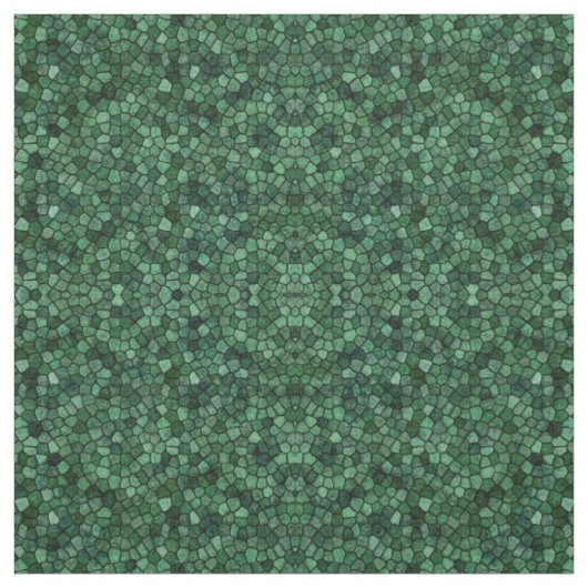 Jade Groene Kasseien Patchwork Terrazzo Patroon Stof (Swatch)