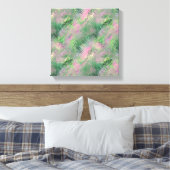 Jade Groene Kristal Gel Patroon Canvas Afdruk (Insitu (Slaapkamer))