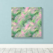 Jade Groene Kristal Gel Patroon Canvas Afdruk (Insitu (Houten vloer))