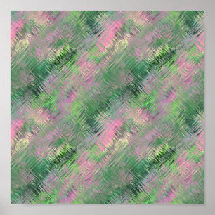 Jade Groene Kristal Gel Patroon Poster